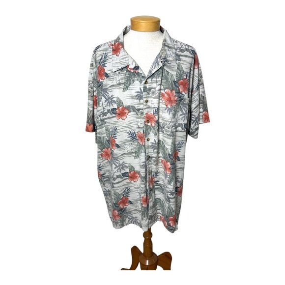 Vintage mens Hawaiian shirt silk blend by Island Blue Size 4X - Picture 1 of 7